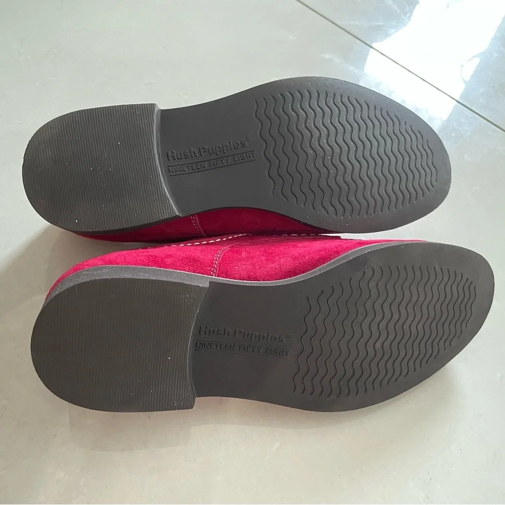 Hush Puppies Dark Red Suede Oxfords - Picture 3 of 8